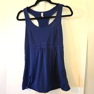 Lucy Navy Blue Athletic Tank Top
